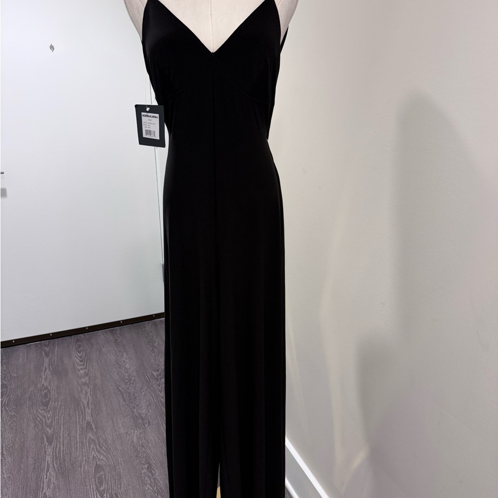 Norma Kamali Black Slip Jumpsuit